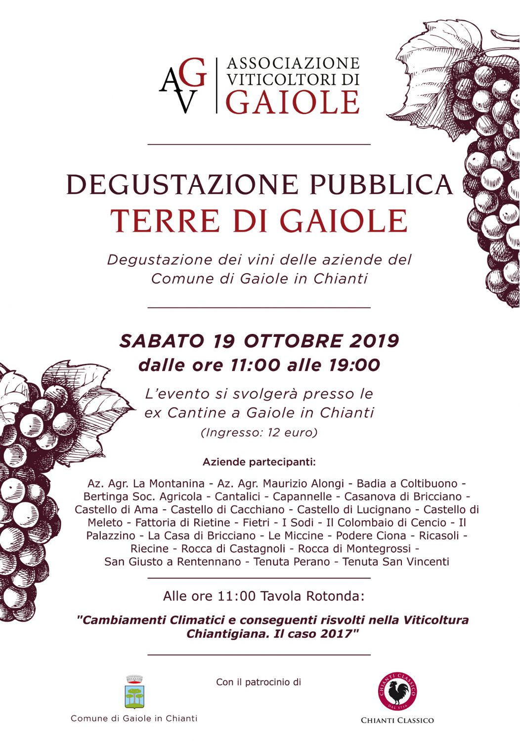  Save the Date 19/10/19: Public Tasting Terre di Gaiole